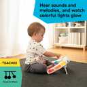 Baby Einstein Glow & Discover Light Bar Musical Toy, Activity Station, Sitting Up and Tummy Time Toy, Color and Animal Learning Toy, Infant Ages 3 Months+