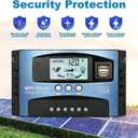 100A MPPT Solar Charge Controller, 12V/ 24V Solar Panel Battery Intelligent Regulator with Dual USB Port, LCD Display and Timer Setting ON/Off Hours