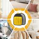 Pet Hair Remover Glove for Couch, Carpet & Car Seats, Reusable Electrostatic Dog Cat Hair Removal Glove, 5 Finger Design for Furniture, Clothing, Car Interior, Magic Brush Pet Hair (Yellow)