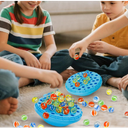 Glass Marble Stacking Balance Game with Base for Multiple Players Family Interactive Board Game Skill Development and Strategic Thinking Training