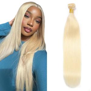28 inch Blonde Bundles Human Hair 613 Straight Bundles 55g Double Weft 8A Grade 613 Blonde Straight Bundle Human Hair Extensions