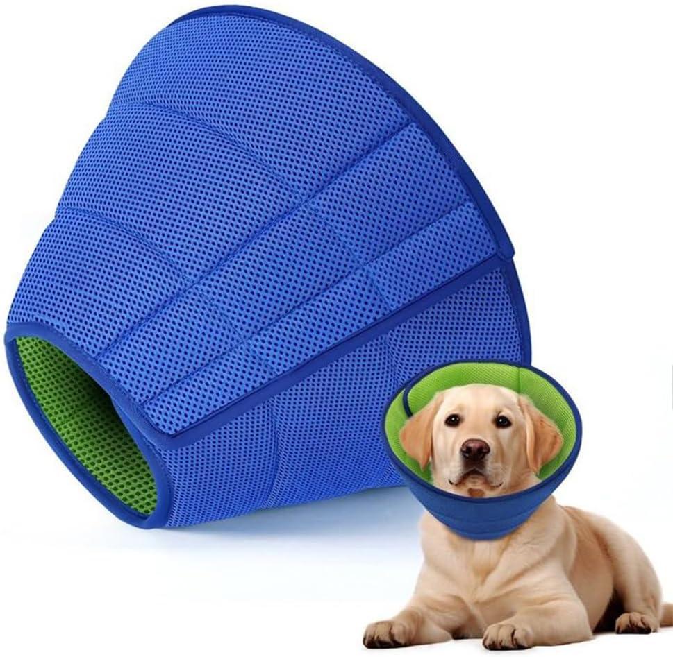 Soft Dog Cone Collar Comfortable Cone for Dogs to Stop Licking After Surgery, Elizabethan Collar for Large Dogs, Adjustable Dog Donut Collar for Inflatable & Comfy Recovery (L)