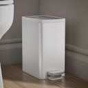 Kohler 6 Liter (1.5 Gallon) Stainless Steel Step Trash Can, White