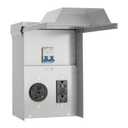 briidea Temporary Power Outlet Panel, RV Panel Outlet with a 20, 30 Amp Receptacle Installed, Prewired, Weatherproof