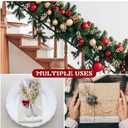 16 Pcs Christmas Berry Stems,7.8 Inch Artificial Champagne Christmas Ornaments Christmas Tree Decor,Xmas Tree Filler Decorations Glitter Berry Stems for DIY Xmas Wreath Wedding Party Decor