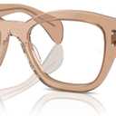Ray-Ban Rx7681v Jorge Square Prescription Eyewear Frames (Transparent Light Brown/Demo Lens)