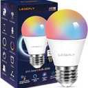 5W=40W, A15 Smart Bulb, Compatible with Alexa, Google Home, E26, Color Changing, Dimmable LED WiFi Light Bulbs, No Hub Required, 1 Pack