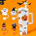 10 x IOKUKI Silicone Straw Covers for Stanley 30&40 Oz Tumbler, 10mm/04in Straw Covers Cap for All 9-10mm Straws, Dust-Proof Reusable Protector Topper for Water Bottle - 4 PCS