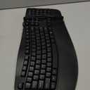 RECCAZR Ergonomic Keyboard, Wired Computer USB Keyboard with Wrist Rest, Spill-Resistant, Wave Keys for Natural Typing, Compatible with Windows/PC/Laptop(Black)