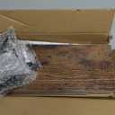 BAYKA Wall Shelves for Bedroom Decor, Floating Shelves for Wall, Display Mounted Rustic Wood Shelf for Books, Plants, Corner Shelves for Bathroom, Kitchen, Living Room, (Rustic Brown,Set of 3) (Rustic Brown Board & Black Brackets)