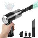 Mini Vacuum Cleaner for,2 in 1 Keyboard Vacuum Cleaner Wireless Handheld,Car Vacuum with Brushless Motor High Power 120W Rechargeable Easy to Clean Car Interior (Black)