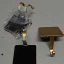 Tandefio 2 Pcs Christmas Stocking Holders for Mantel Heavy Duty Metal Stocking Hooks with Protective Pads for Xmas Fireplace Home (Black)