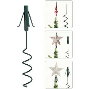 FORUP Christmas Tree Topper Holder, 3-in-1 Tree Topper Stabilizer - Fits Tree Center Poles Up to 1.25" in Diameter, Compatible with Angel/Star Toppers, Tool-Free Installation, Prevents Tilting