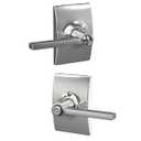 Schlage Latitude Bed/ Bath Privacy Door Handle with Lock, Bright Chrome