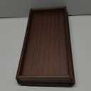 GEHE Bamboo Sofa Arm Tray, Foldable Couch Arm Tray Side Table, Anti-Falling Armrest Tables Cup Holder for Snacks, Drinks, Beers, Phone, Control, Flexible and Portable, Anti-Slip Bottom (Brown)