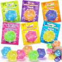 Valentines Day Cards for Kids School, 24 Pack Glitter Stress Relief Squeeze Toys, Valentine Day Party Favors for Boys Girls, Ideal Exchange Cards for Classroom