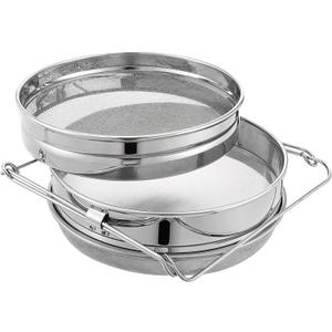 Stainless Steel Honey Strainer Double Sieve, Bee Keeping Equipment Filter for 5 Gallon Bucket Honey,Beekeeping Equipment Tools
