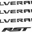 Set of 4pack OEM Silverado Plus RST Emblem 3D Badges Compatible with for Silverado 2019-2025 Parts 86539786 (Black)