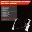 751-724 Front Left Power Window Regulator And Motor Assembly Compatible With Escalade Silverado Suburban Tahoe Sierra Yukon/Yukon XL 2014-2020 Driver Side Power Window Regulator 23118067 84621036