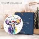 Colorful Moose Christmas Ornaments 2025 - Animal Lovers Gifts for Women and Men, Unique Moose Gifts, Christmas Tree Deer Decor