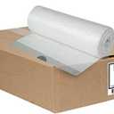 Aluf Plastics 23-26 Gallon 0.9 MIL Clear Garbage Bags With Drawstrings Fits Slim Jim Trash Cans - 28.5" x 39" - Pack of 200 - For Home, Office, Industrial, & Municipal