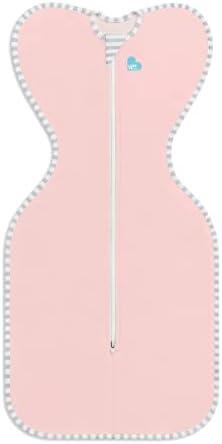 Love To Dream Swaddle UP Self-Soothing Sleep Sack 13-19 lbs., Dramatically Better Sleep, Snug Fit Calms Startle Reflex, 1.0 TOG, Dusty Pink, Medium