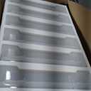 IRIS USA Fits 12" x 12" Paper, 6-Tier Scrapbook Rolling Storage Cart with Organizer for Stationery Vinyl Tools Office Art and Craft Supplies, Yarn, 6 Clear Cases w/Built in Handle - White/Clear