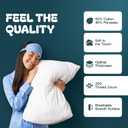 White Classic King Pillow Covers with Zipper 2 Pack - 20 x 36 Ultra-Soft, Cozy and Noiseless King Pillow Protector, 200 Thread Count, Fade-Resistant Pillow Shams