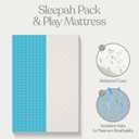 Sleepah Pack and Play Mattress Foam Pad 38 x 26 x 1 for Playpen, Portable Playyard Mattress - Soft Waterproof Washable & Removable Cover Breathable Topper