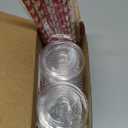 Eaasty 20 Sets Valentine's Day Plastic Cups with Lid and Straws, 12 oz Conversation Heart Disposable Valentines Cups with Sticker, Valentines Party Supplies for Iced Coffee Juice Beverage Drinks