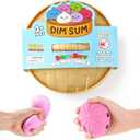 Dumpling Squishies, Giant Dumpling Mystery Box, Colorful Dumplings Stress Balls Fidget Sensory Toy, Stocking Stuffers with Food Steamer Stretchy Desk Toys (Pink)