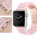 3 x Resin Band Bracelet for Apple Watch Series 7/6/SE/5/4/3/2/1 (Pink, 42mm/44mm)