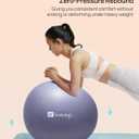 KEEP Pilates Small Exercise Ball Anti-Burst - Thickened Yoga Ball With Pump for Physical Therapy, Fitness, Workout, and Core Strength (65cm, Purple)