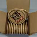 Tessco for you 16 Pcs Wine Glass Covers Funny Wood Charcuterie Drinking Glass Covers to Keep Bugs out Bamboo Water Toppers Keeps Debris out for Outdoor Party Wine Housewarming Gifts (Cute)