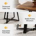 Tribesigns Square Dining Table for 2, 31.5" Industrial Dinner Table with Metal Base, Kitchen Table for Dining Room, Small Space, Apartment, Rustic Brown & Black