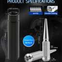 M14x2.0 Chrome Silver Wheel Spike Lug Nuts, 14mmx2.0 Spiked Lug Nut with 1 Socket Key, 4.4" Tall Cone Seat Closed End 3/4" Hex Lugnut Compatible with 2007-2014 Expedition Navigator, Set of 24