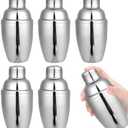 6PCS Mini Cocktail Shaker, Drink Shakers Cocktail,Stainless Mini Martini Shaker, Cocktail Shaker With Strainer, for Bar Tending, Espresso Shaker, for Bar Party Home Drink Mixers (8 OZ)