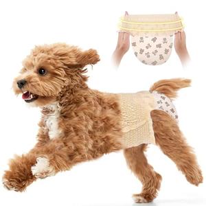Ambreview Dog Diapers Female, Disposable Diapers for Female Dog with Stretchy Waist, Pull Up Puppy Wraps for Doggie in Heat Period Super Absorbent Leak-Proof Doggy Diaper for Dogs 10PCS (S)
