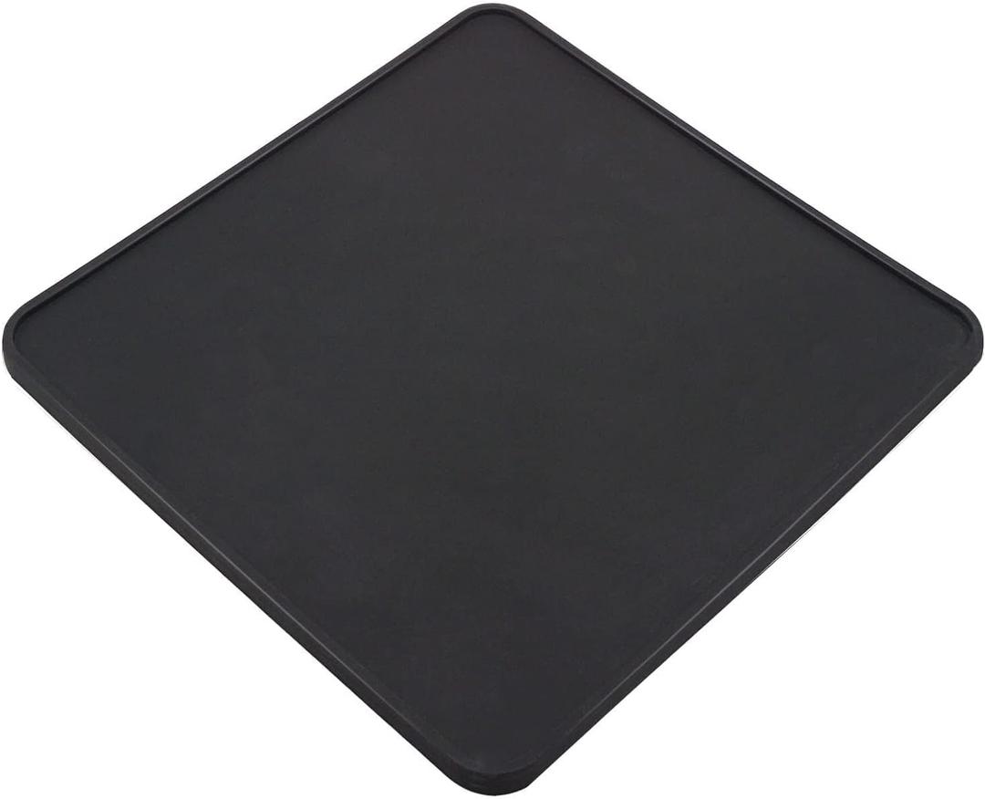 Coffee Tamper Mat for Portafilter - Silicone Tamping Pad -Espresso Machine Accessories (Black)