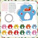 24 Pcs DIY Christmas Advent Calendar Boxes, 24 Days Advent Countdown Gift Boxes, 3D Dog Paw Christmas Cardboard Number Boxes for Kids Family Xmas Winter Holiday Decoration Supplies