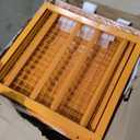 Propane Tank Storage Cabinet - 31"x30"x35" Yellow Steel Box Holds 4 Cylinders (Fits 3,5,11,20,30,33lb Tanks)