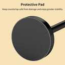 YUMORE Paper Towel Holder Countertop, Black Paper Towel Holder with Weighted Base Non Slip, Standing Paper Towel Roll Holder for Kitchen Bathroom, Stainles Steel (Matte Black)