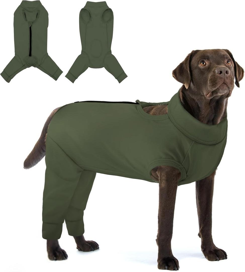 KOESON Dog Recovery Suit Hind Leg, Recovery Suit for Female Male Dogs, Pet Leg Sleeve to Stop Licking, Pet Rear Leg Wound Cover, Dog Spay Onesie for Wound Heal Care