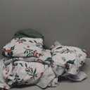 WONGS BEDDING Queen Sheet Set, Christmas Holiday Holly Berry Pattern 4 Pieces Sheet for Queen Bed,Soft Microfiber Christmas Pine Cones Bedding Sheets Deep Pocket Sheets