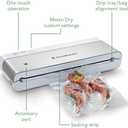 FoodSaver Compact Vacuum Sealer Machine with Airtight Bags and Roll - Ideal for Sous Vide and Airtight Food Storage, White