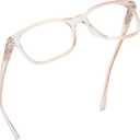 Readerest Blue Light Blocking Glasses  Thin Reflective Lens, Anti-Glare Computer Eyeglasses, UV Protection, Eye Strain Relief (Peach)