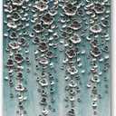 Epicler Large-Scale Oil Painting on Canvas Wall Art,46x23 inches Hand-Painted White Flower Wall Painting, Abstract Canvas Wall Art for Home Wall Decoration