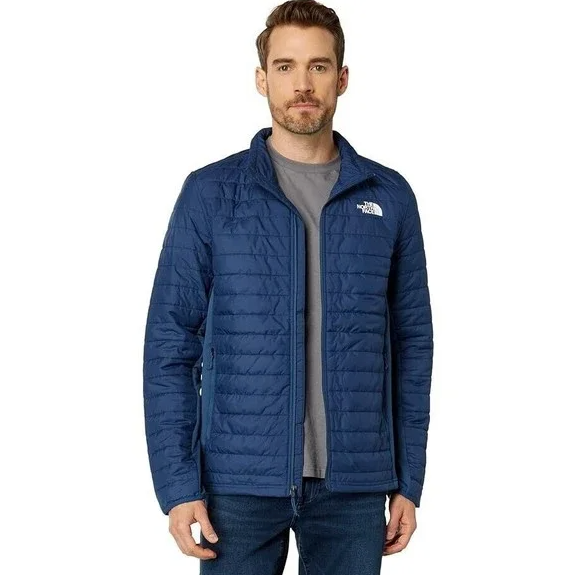 The North Face Men's Canyonlands Hybrid Puffer Jacket Blue Full Zip, Medium 