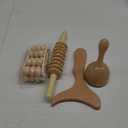 AICNLY 4 Pcs Wood Therapy Massage Tools for Body Shaping, Lymphatic Drainage Massager, Maderoterapia kit, Wooden Massage Roller, Anti-Cellulite Massager, Body Sculpting Tools Set