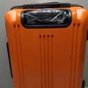 Coolife Luggage PC+ABS Hardshell Suitcase with TSA Lock, Spinner Carry On Lightweight (Orange, S(20in Carry On))